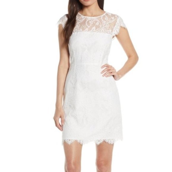 bb dakota white lace dress